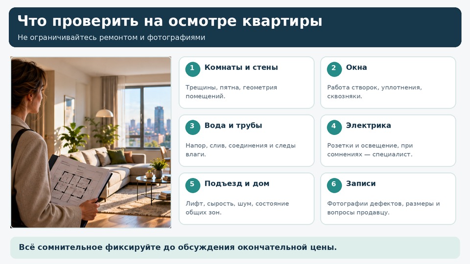 Проверка квартиры при осмотре